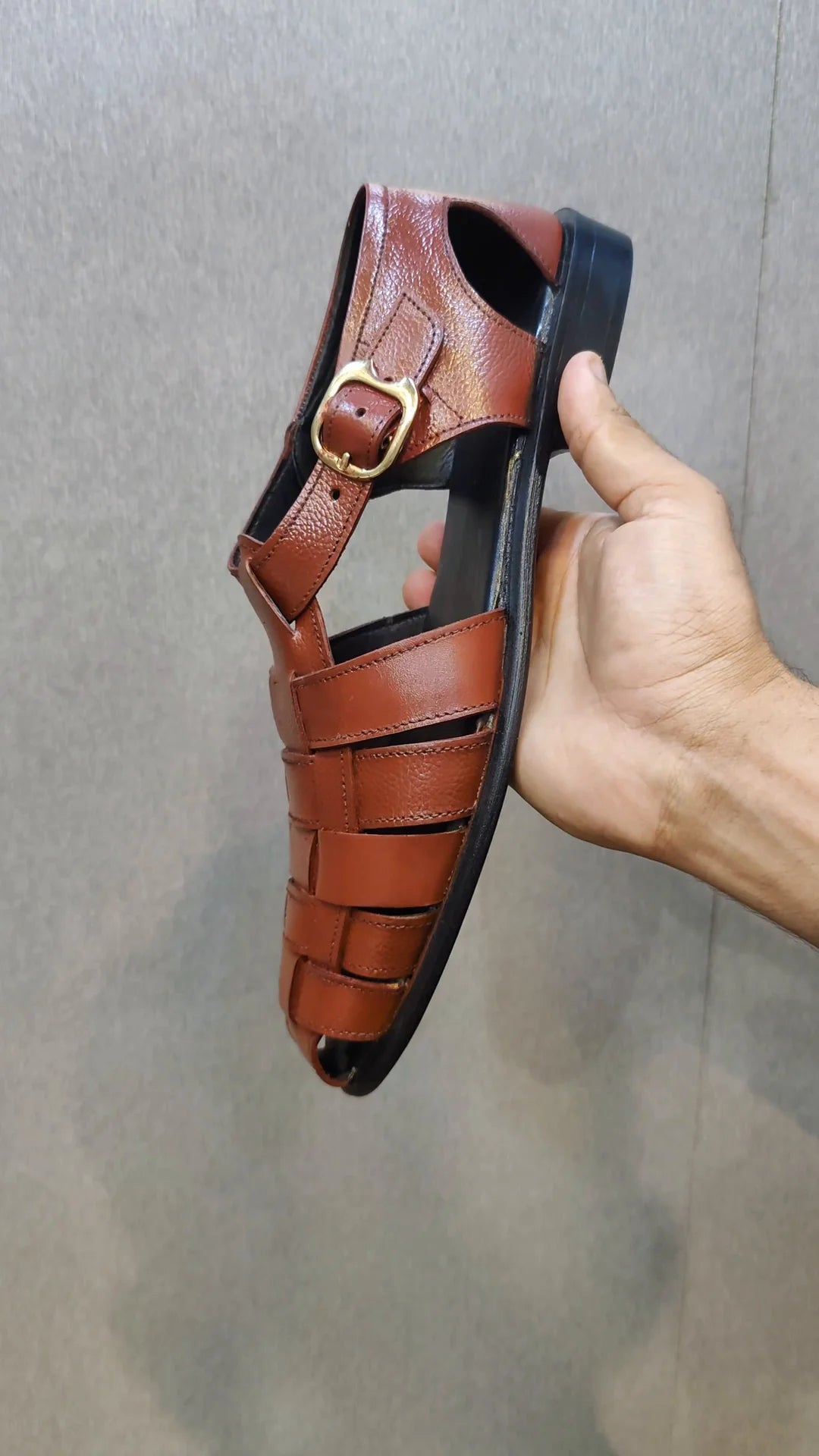 High-Quality Handmade Cow Leather Strap Sandals