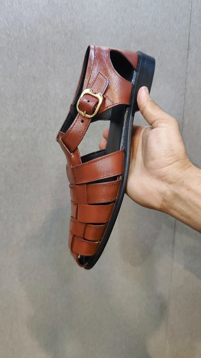High-Quality Handmade Cow Leather Strap Sandals
