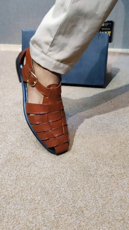 High-Quality Handmade Cow Leather Strap Sandals