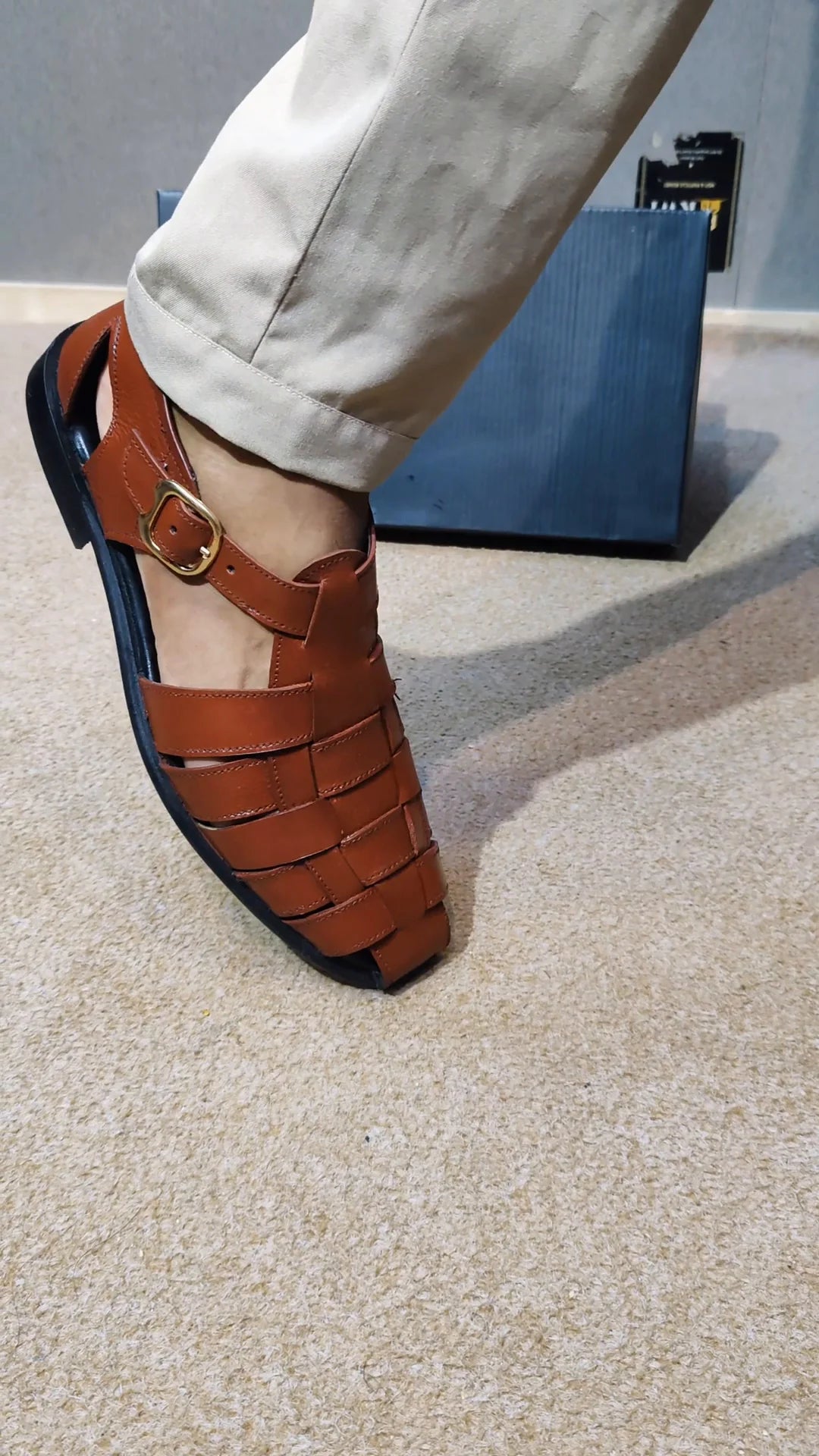 High-Quality Handmade Cow Leather Strap Sandals