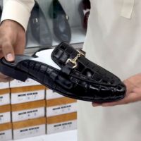 Premium Crocodile Leather | Half Slip-On Luxury Shoe for Men